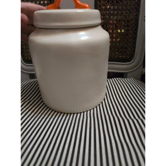 NWT Rae Dunn Happy Halloween Chubby Cannister Orange Handle - Picture 5 of 11